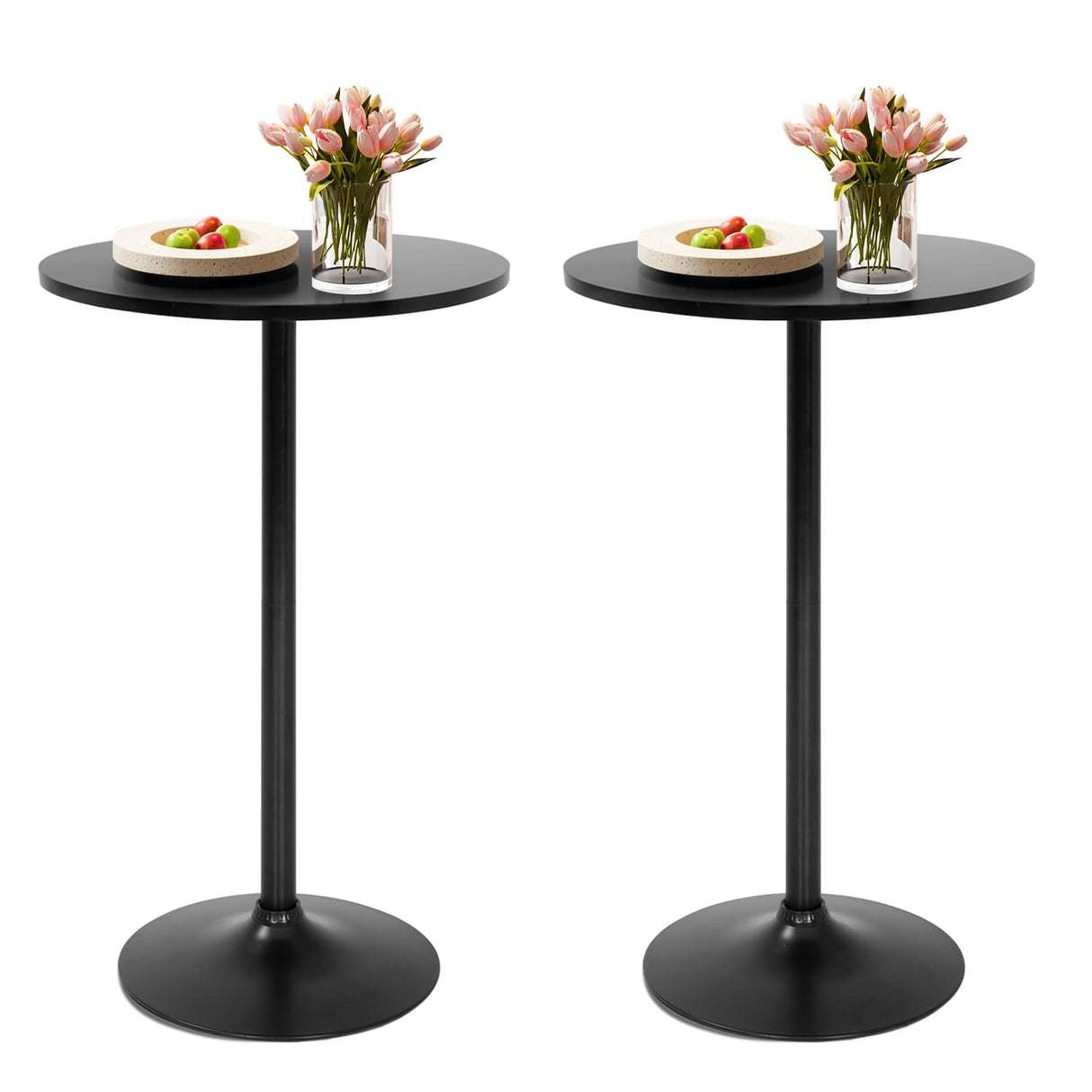 FDW Bistro Pub Table 40 Inch Height Cocktail Table Round Bistro Bar Table for Home, Kitchen Dining and Restaurant FDW