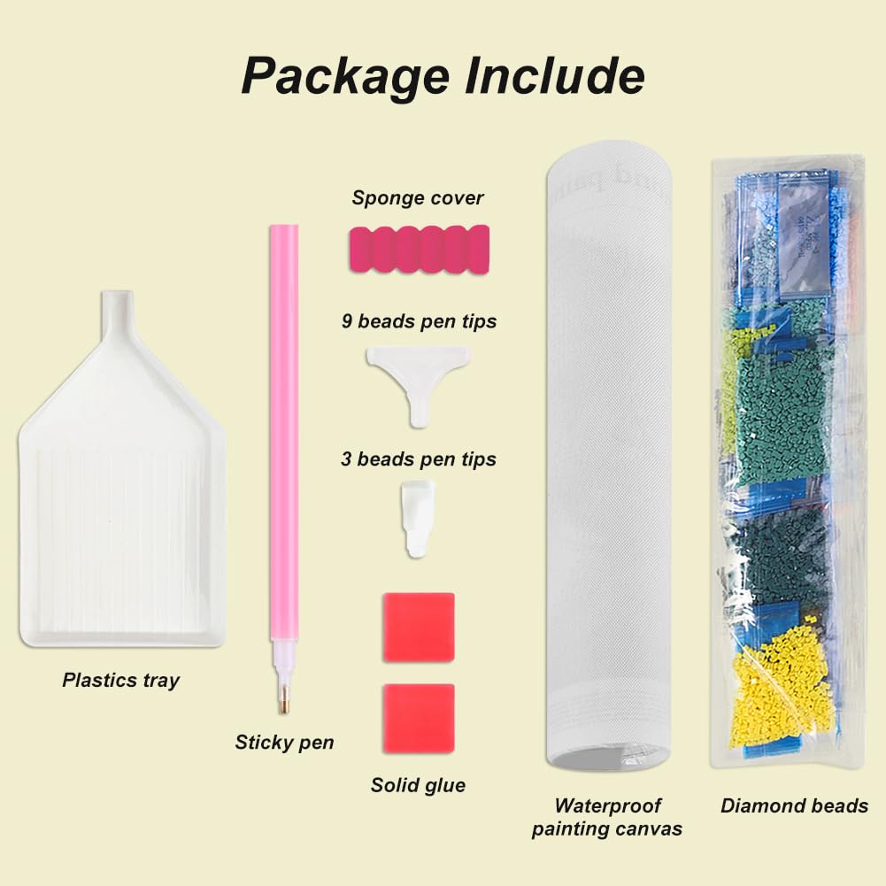 FHBUBPUP Dragonfly Diamond Painting Kits for Adults, Lake Landscape Diamond Art for Beginners, 5D DIY Full Drill Round Gem Art Craft Home Wall Decor Gift 12x16 inch FHBUBPUP