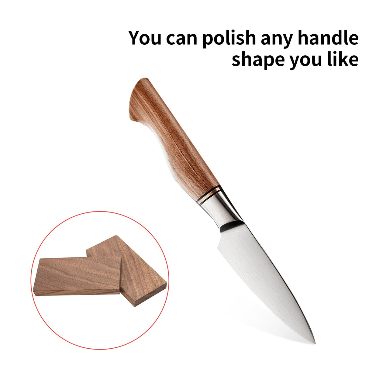 2 Pcs Walnut Wood Log Lumber Board Knife Handle Material, Square Turning BlanksHandle Plate for Instruments DIY Raw Wood Turning Blanks(5.1" x 2.3" x 0.5") Wislist