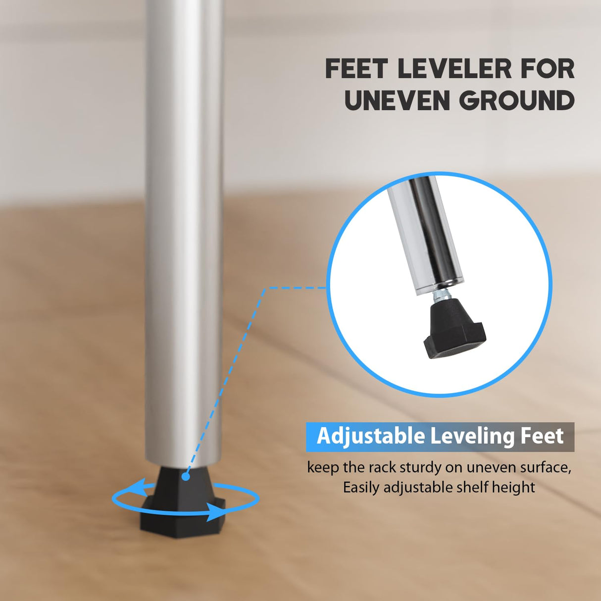 YRLLENSDAN 5 Tier Metal Shelving Unit, Heavy Duty Wire Shelves, Adjustable Storage Rack for Kitchen, Garage Shelving, Pantry Shelves, Storage Shelves Organizer, 24" W x 14" D x 61" H, Chrome YRLLENSDAN