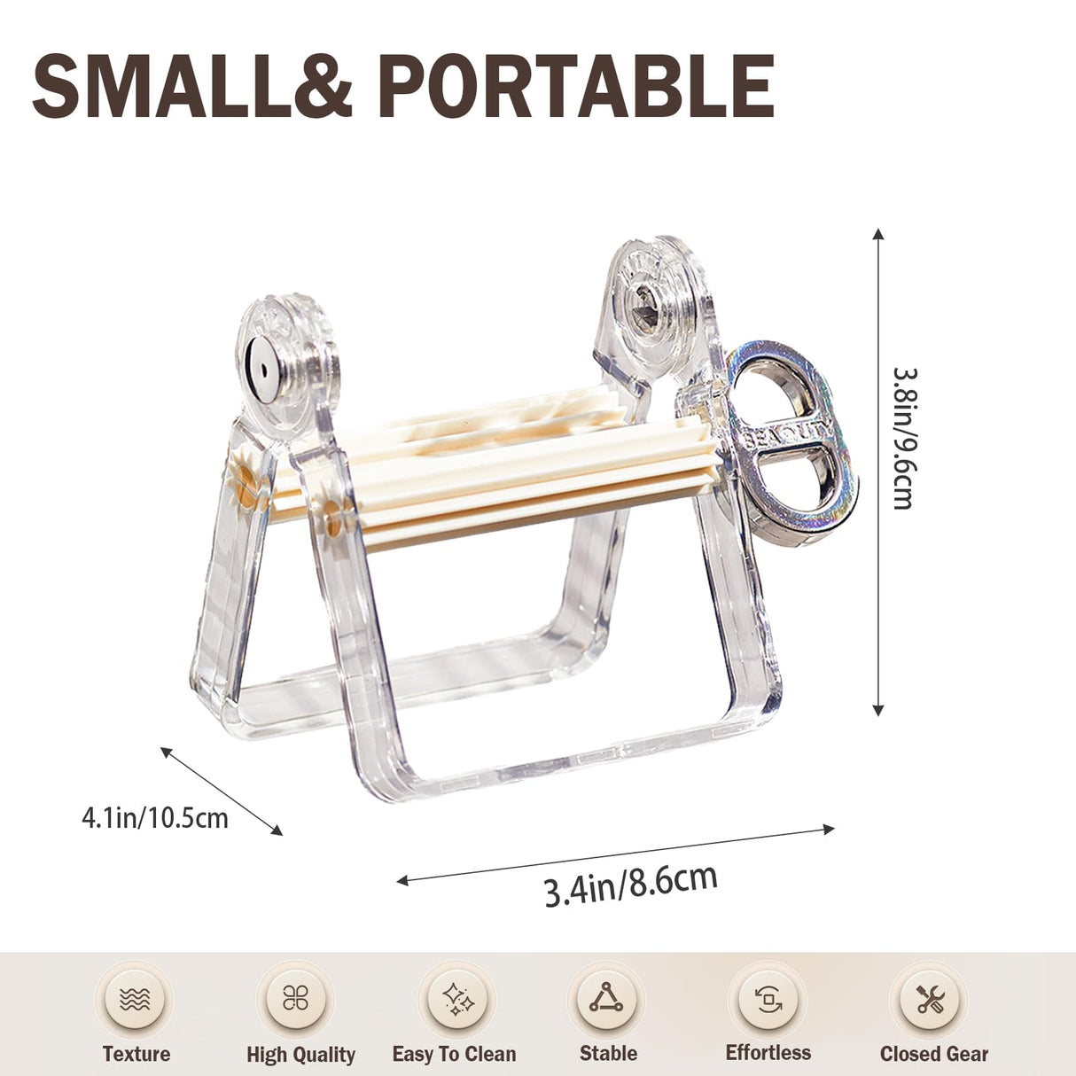 Luxury Paint Tube Squeezer Wringer Tool - Rolling Metal Tube Squeeze Roller for Toothpaste - Metal Toothpaste Tube Squeezer for Artists, Hair Salons, Painters - Daily Living Essential (White) Iensen