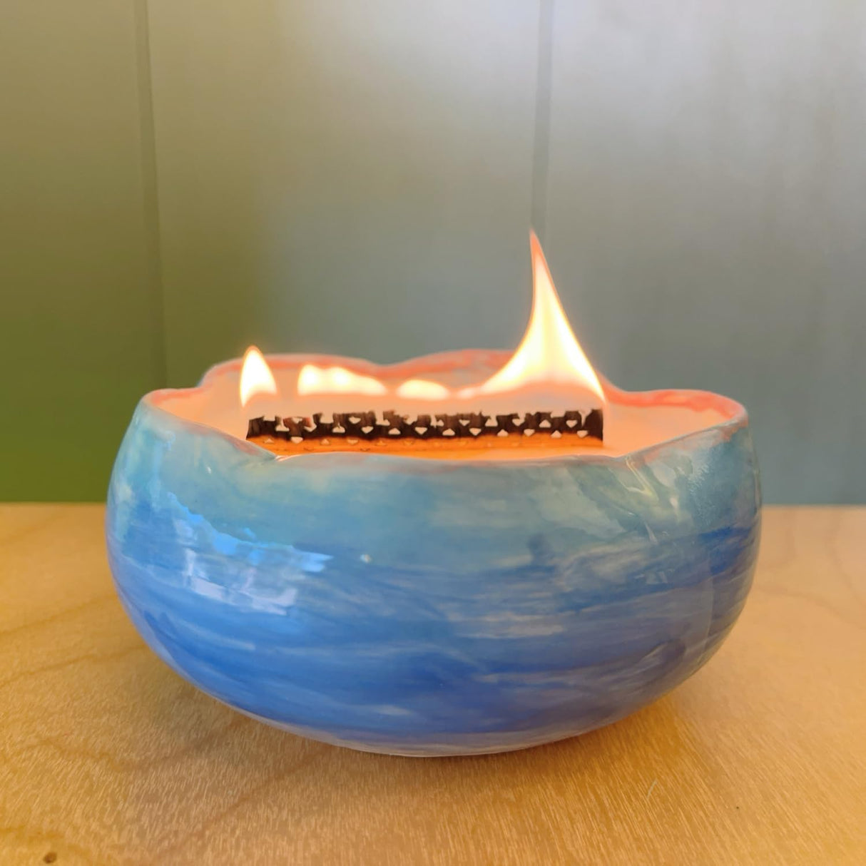 Phinicco 6Pcs 2.75x2.36 Inch Wooden Candle Wicks for DIY Candle Making Craft Wooden Wicks for Candle Making Wood Wick Natural Wood Rectangle Candle Cores for DIY Candles, phi371 Phinicco