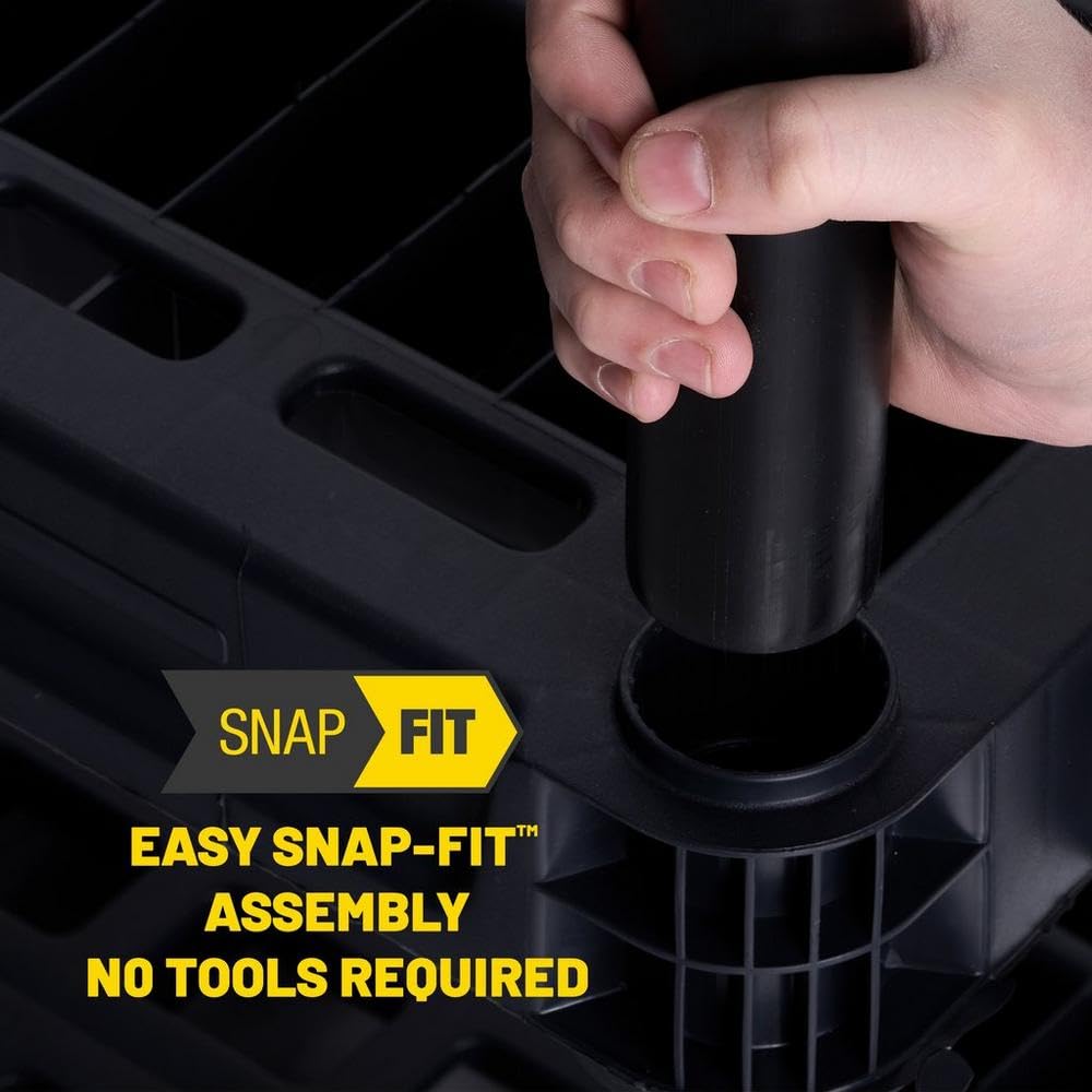 Plano 4-Shelf Standard Duty Plastic Storage Shelves, 48” x 21” x 14”, 200lb Capacity, Pantry, Office, Closet and Garage Shelves, Easy to Assemble, Durable Plastic Shelving Unit Plano