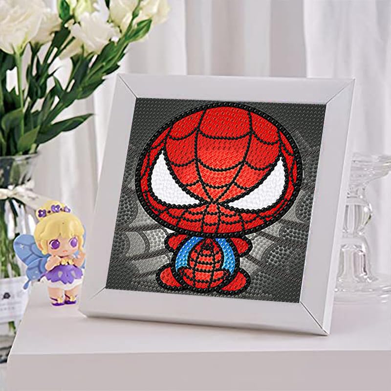 LWZAYS Diamond Painting Kits for Kids Diamond Art Gem by Number Kits Arts and Crafts for Kids, Mosaic Kits DIY Full Drill Painting Kit for Home Wall Decor 4 Pieces 6" X 6" LWZAYS