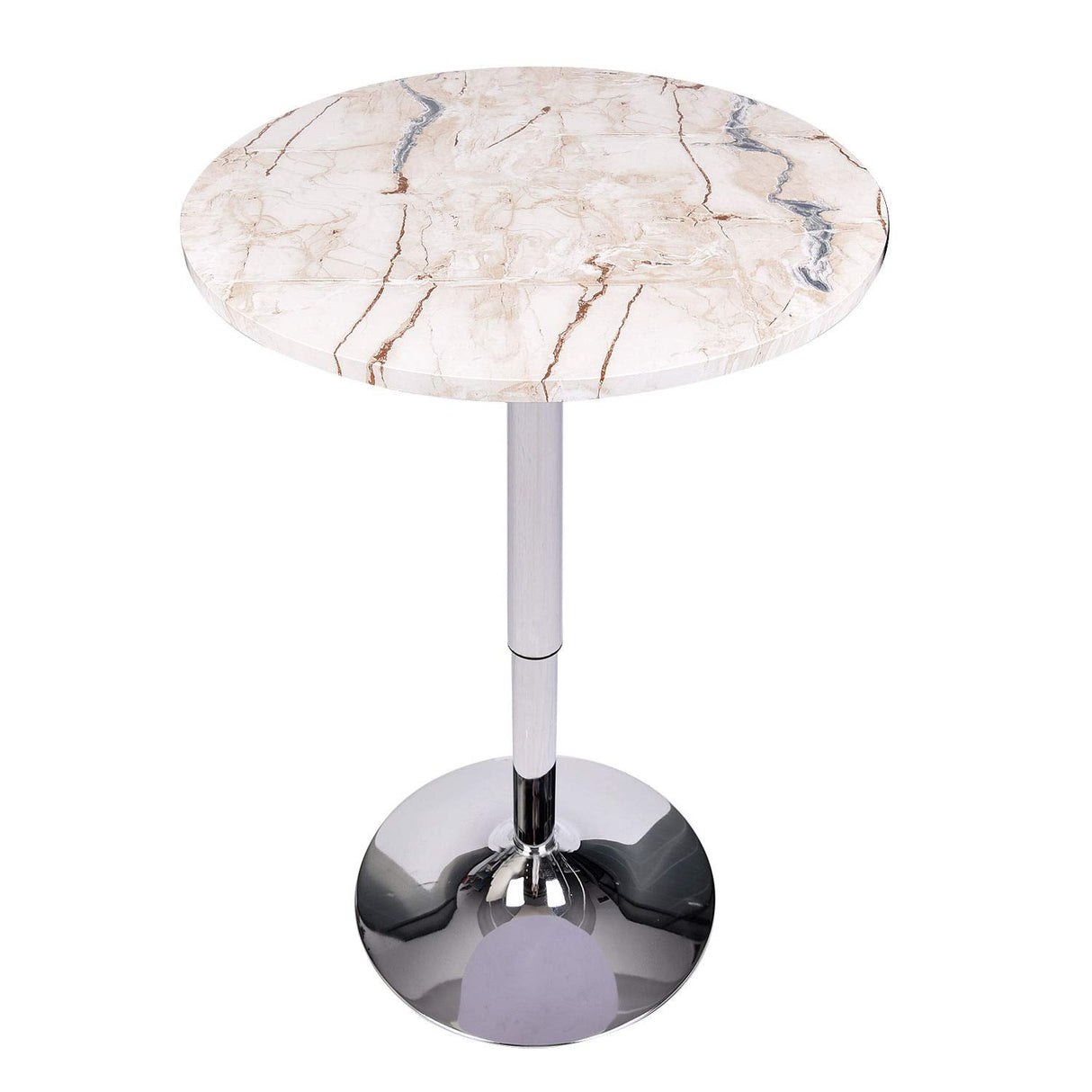 ARTETHYS Bar Table Adjustable Height Swivel 360 Degrees Round Tall Cpunter Height Pub Desk ARTETHYS