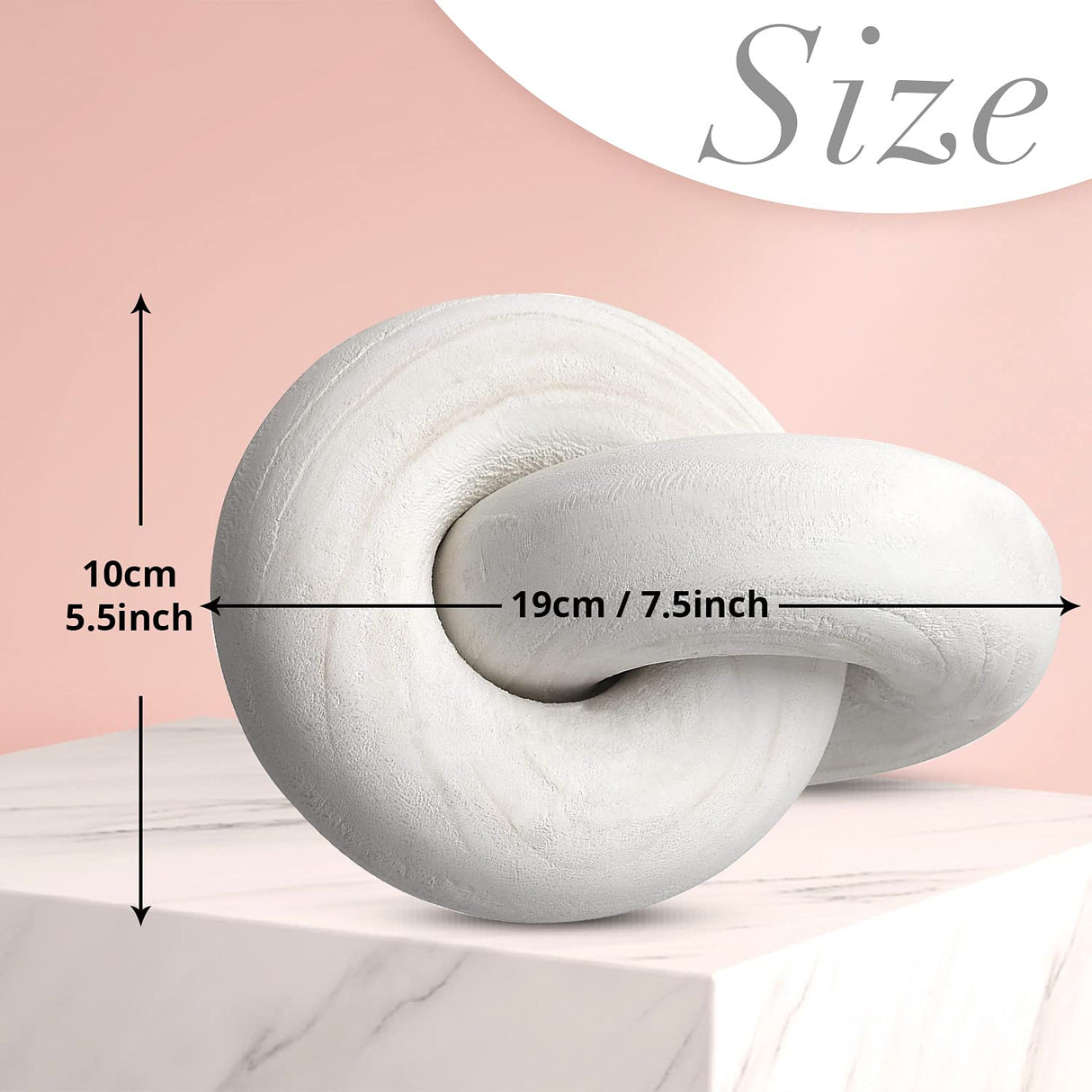 fghuim Decorative Wood Chain Home Decor Wood Knot Desk Shelf Decorations for Living Room Coffee Table Decor fghuim