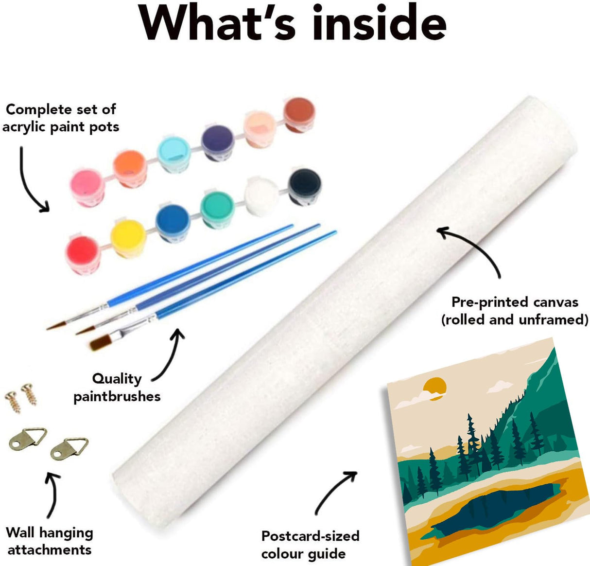 FQOVKYN 4 Pack Sunset Paint by Number for Adults Beginners, DIY Landscapes Paint by Numbers on Canvas, Acrylic Easy Painting by Numbers Oil Painting Kits for Home Wall Decor (8x8in) FQOVKYN