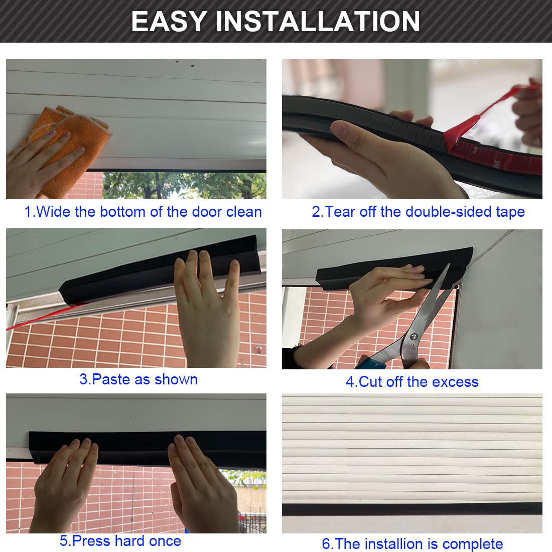 Universal Garage Door Threshold Seals Bottom Rubber Replacement, weatherproofing Garage Door Weather Stripping with Nails (20ft) Manguo Q