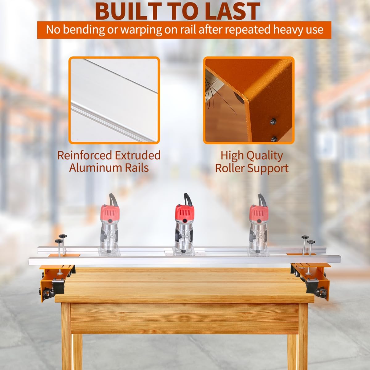 Router Sled, Slab Flattening Jig, 58 inches Router Sled for Flattening Slabs,Adjustable Trimming Planing Machine for Woodworking QZTODO