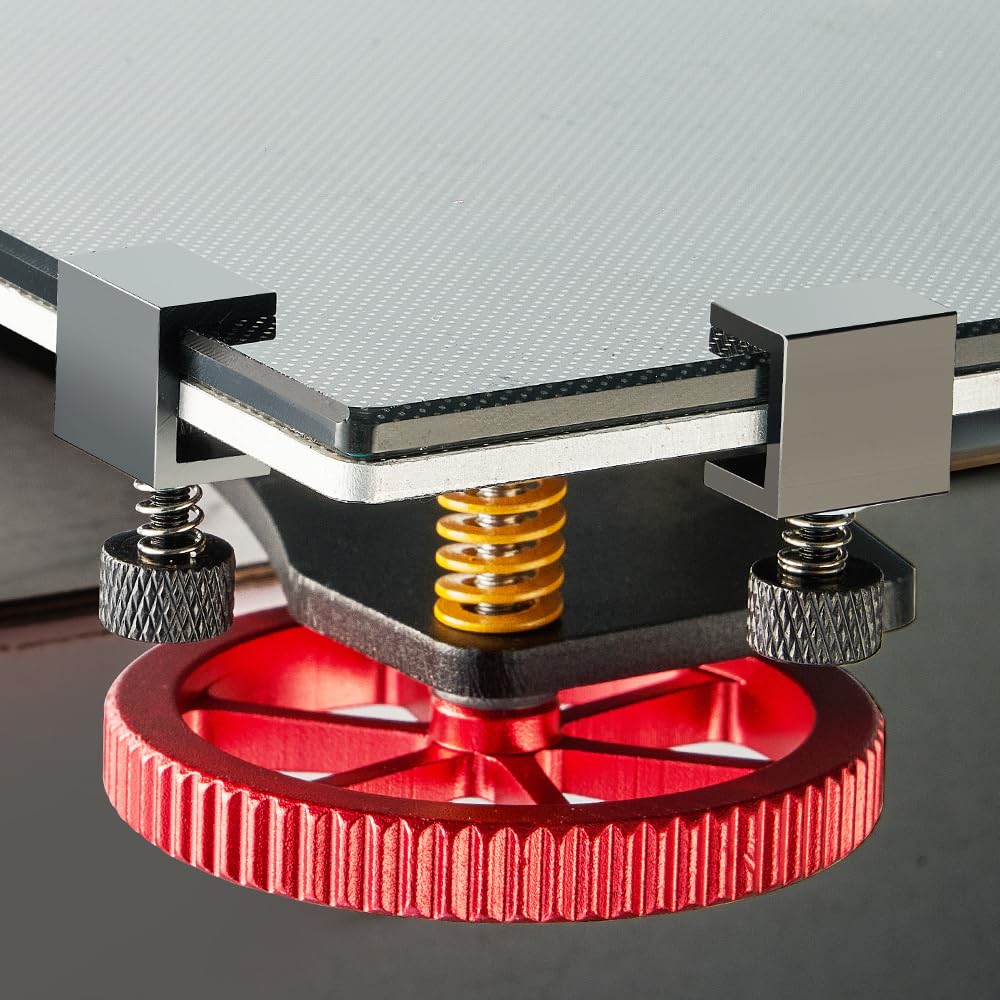 5Aplusreprap Heatbed Leveling 4Pcs Aluminum Hand Twist Leveling Nut with 4Pcs Hot Bed Die Springs for Ender 3/Ender 3 Pro, Ender 5/Ender 5 Plus/Ender 5 Pro, CR-10, CR10S/CR 10S Pro 3D Printer SAPLUSREPRAP