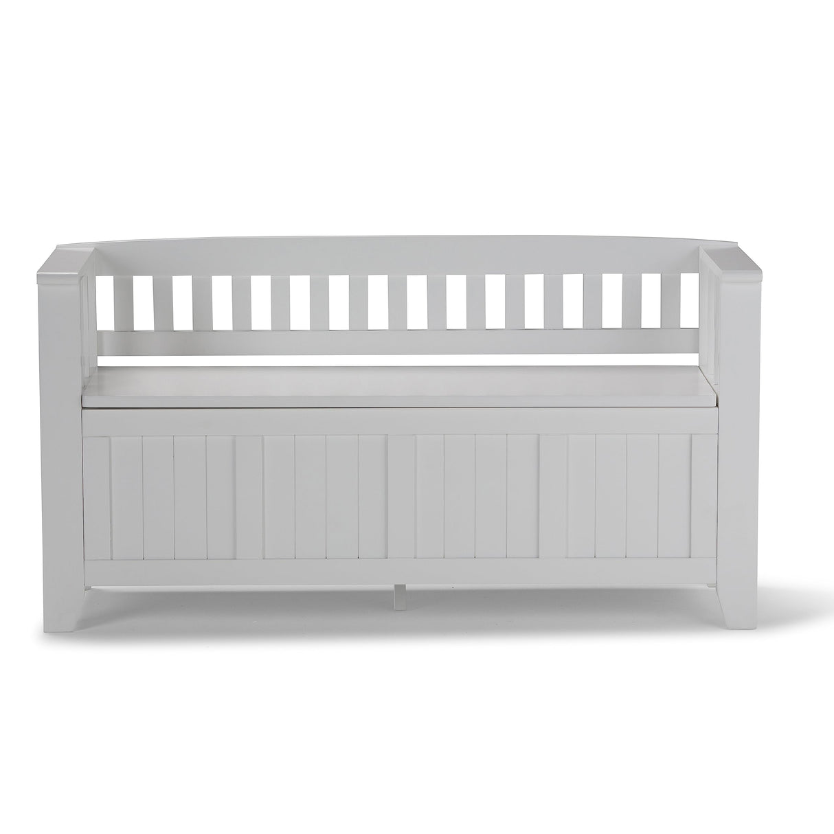 SIMPLIHOME Acadian Entryway Storage Bench - 48 inch Wide Solid Wood Hallway Seat in White, Transitional Bench for Entryway or Living Room with Lift-Up Lid and Spacious Storage SIMPLIHOME