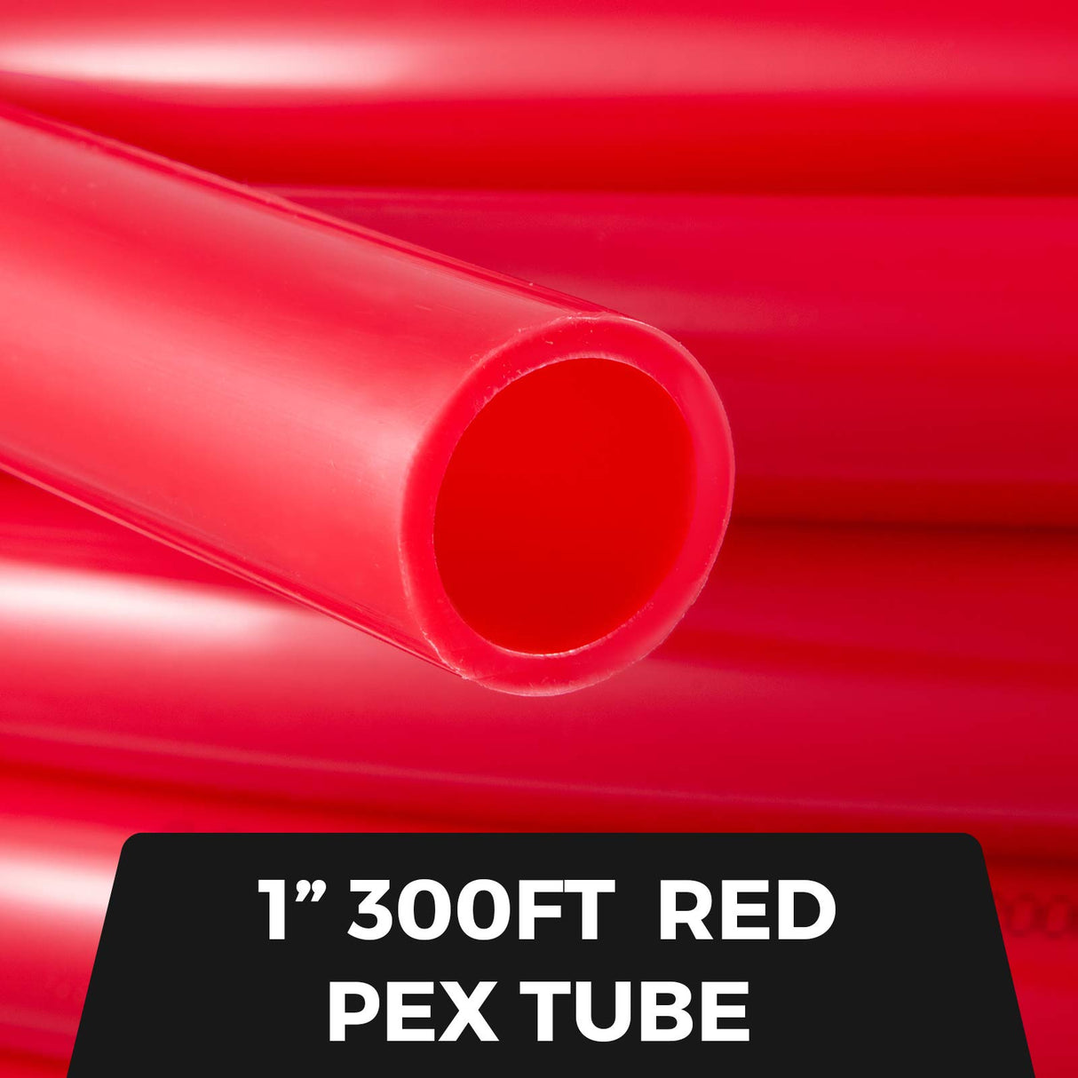 Happybuy Pex Pipe Tubing 1 Inch 300ft Pex Tubing Non-Barrier Radiant Water Plumbing Pipe Pex-B ?1" Non-Barrier/300FT/Red? Happybuy