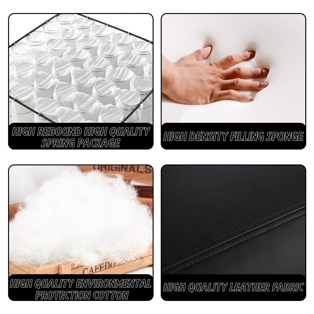 FDW Recliner Chair for Living Room Home Theater Seating Single Reclining Sofa Lounge with Padded Seat Backrest (Black) FDW