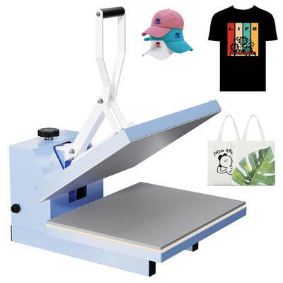 16x20 Heat Press, Digital Professional Sublimation Machine, Fast Heating, Industrial Quality with Adjustable Pressure Industrial Digital Heat Press Machine Sublimation for T-Shirt, Light Blue