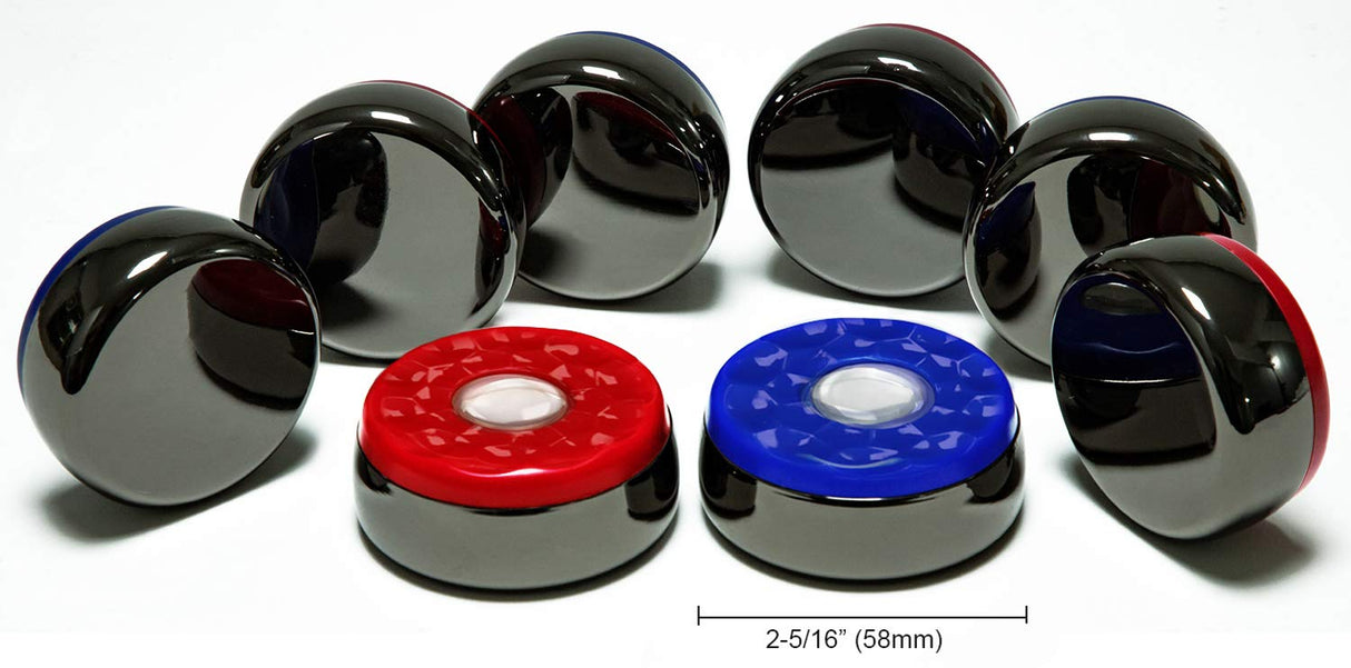 Shuffleboard Pucks w/Shuffleboard Wax High Speed (2 Cans), Mini Dustpan and Brush for Shuffleboard Table, Complete Shuffleboard Accessories Bundle (2 5/16" (58mm)) YDDS