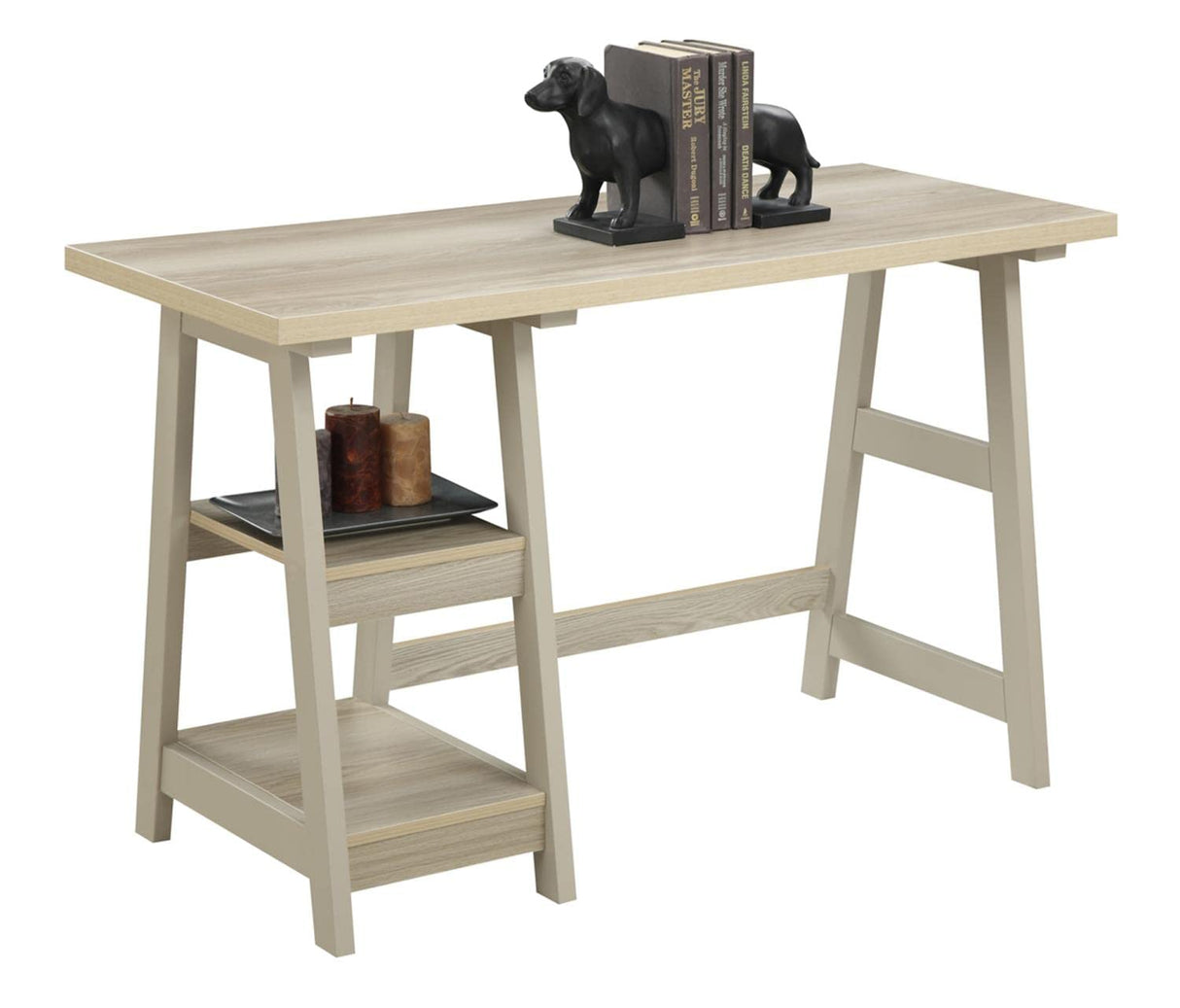 Convenience Concepts Designs2Go Desk, 47", Weathered White Convenience Concepts