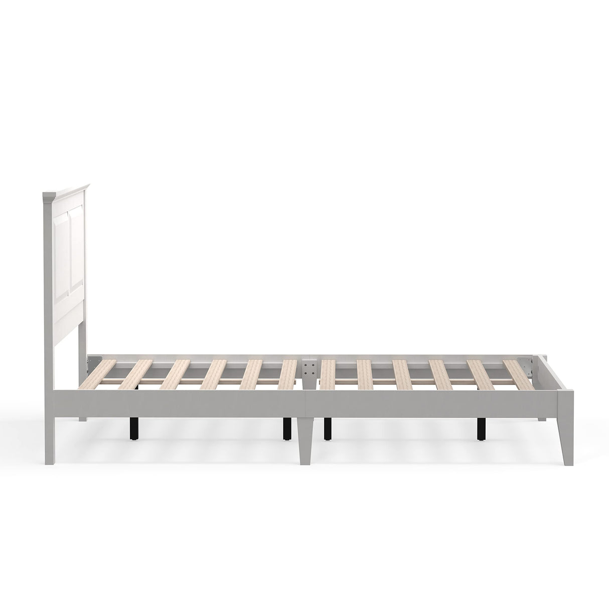 Glenwillow Home Cottage Style Queen Solid Wood Platform Bed in Gloss White Glenwillow Home