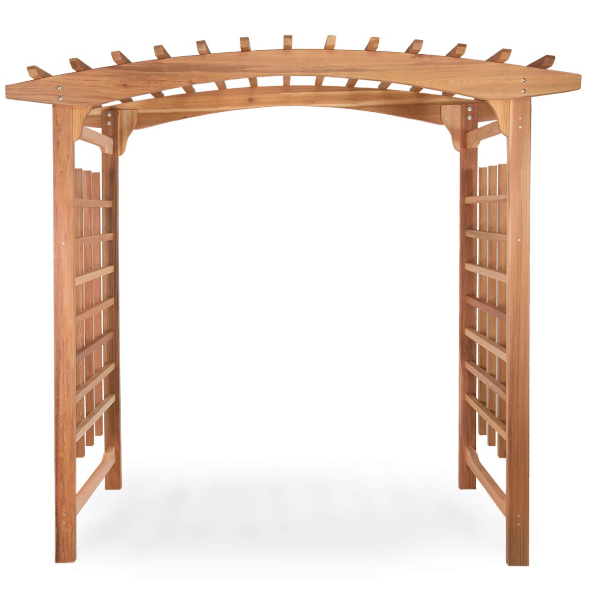 All Things Cedar PA106 Garden Arbor | 8-Ft Handcrafted Wooden Trellis for Climbing Plants Outdoor | Cedar Wedding Arches for Ceremony | Easy Assembly, Timeless Elegance, Weather Resistant 94x47x87 All Things Cedar