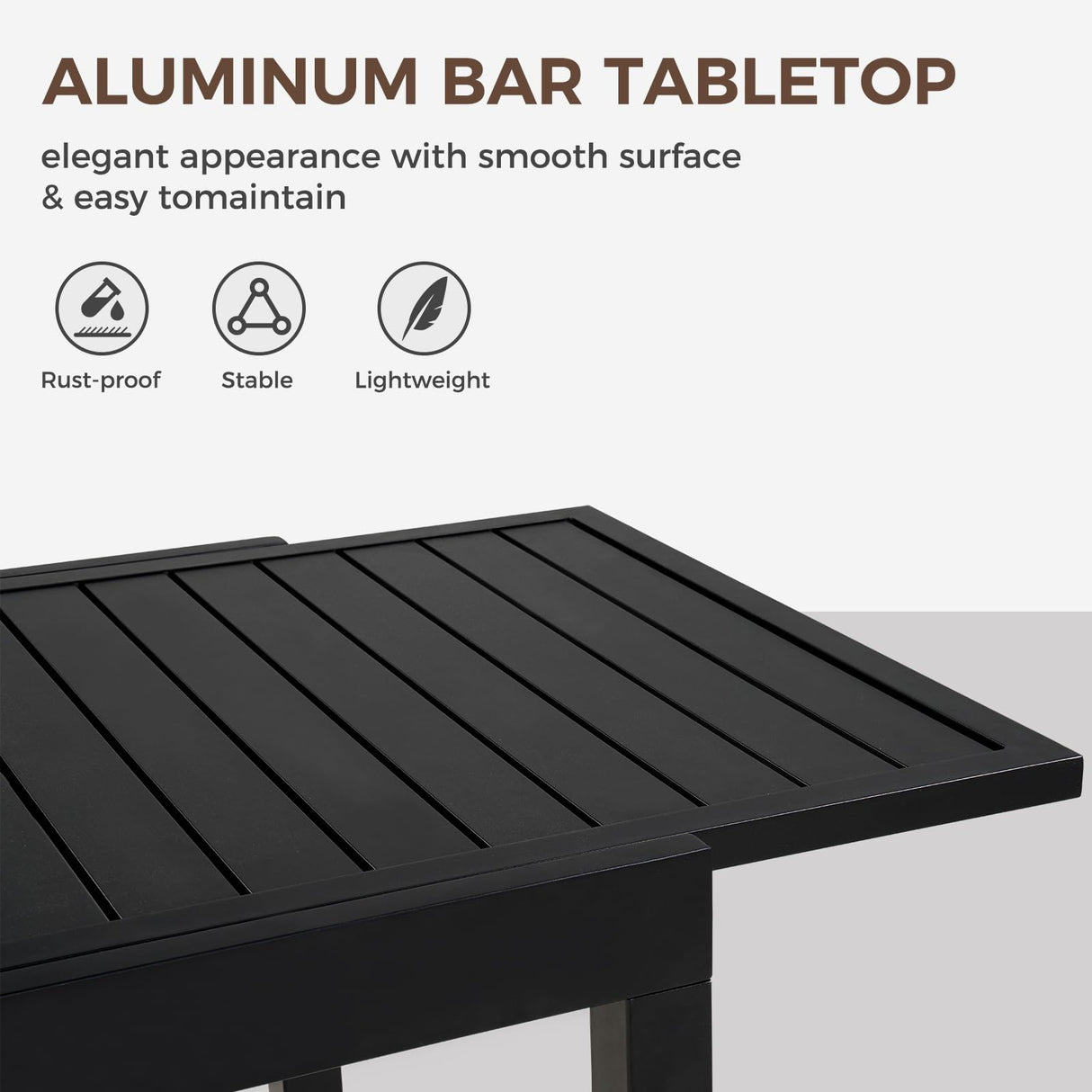 Grand patio 7-Piece Outdoor Dining Set for 6, Patio Dining Furniture Set for 6 Swivel Rope Wicker Chairs & 1 Expandable Rectangular Dining Table, Light Gray Brown Grand patio