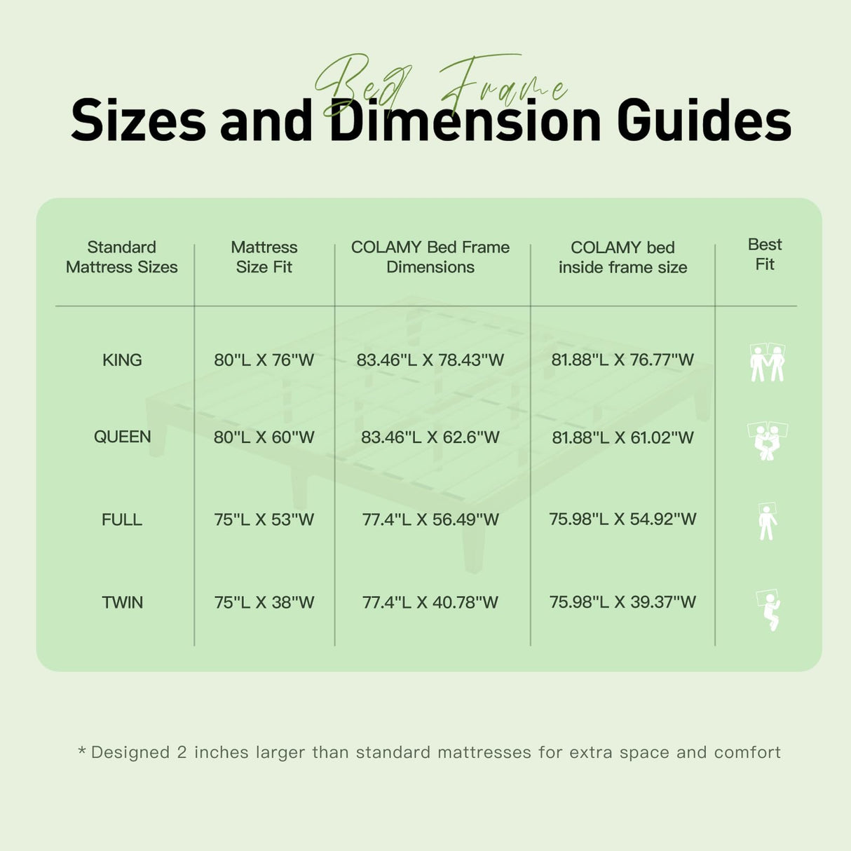 COLAMY 12 Inch King Size Platform Bed Frame,Sturdy Wood Bed Frame with Wood Slat Support, No Box Spring Needed, Easy Assembly(Rustic Pine) COLAMY