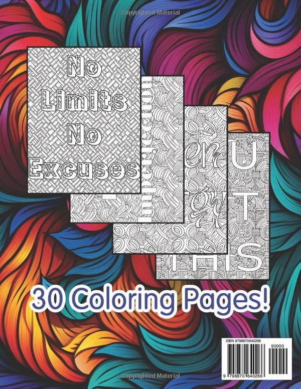 Positive Affirmation Coloring Book, Women to women, Adult Coloring Book, Motivational Quotes Coloring Book, Inspirational Phrases, Relaxing and ... Coloring Pages, Repetitive Pattern WoodArtSupply