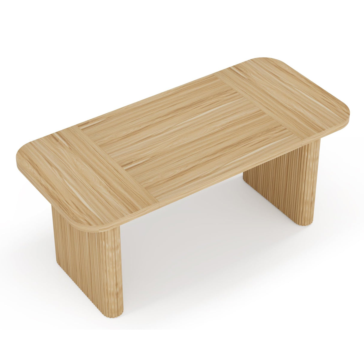 Tribesigns 5 ft Conference Table, Modern Rectangular Meeting Seminar Table with Double Pedestal, 62-Inch Large Boardroom Table for Office (Natural) Tribesigns