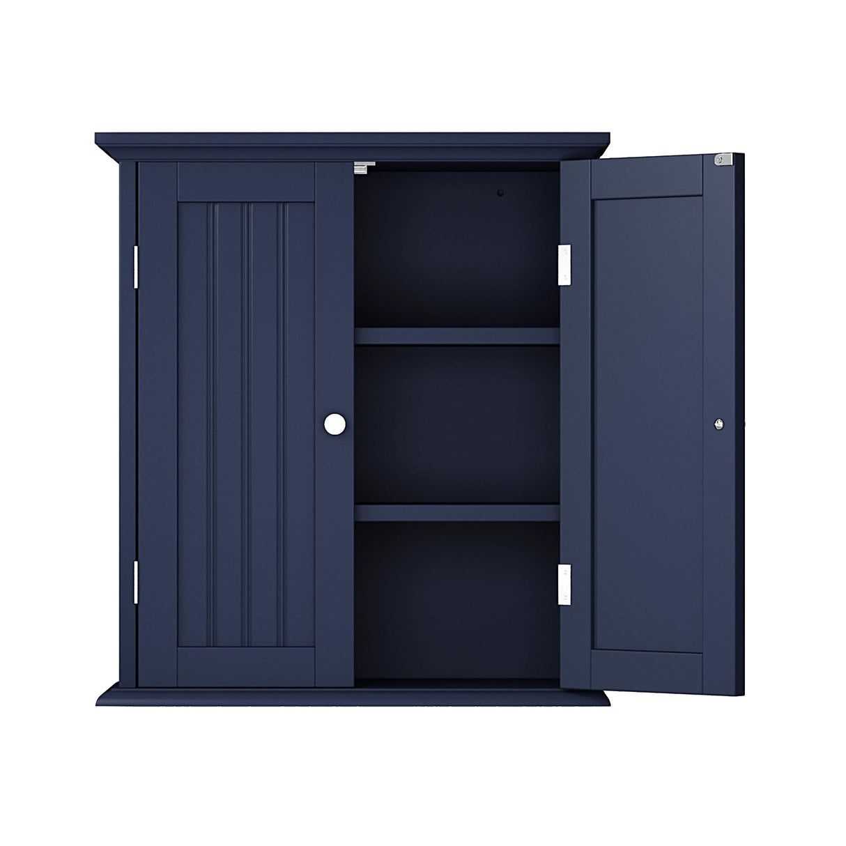 ChooChoo Bathroom Wall Cabinet, Over The Toilet Space Saver Storage Cabinet, Medicine Cabinet with 2 Door and Adjustable Shelves, Cupboard, Navy Blue ChooChoo