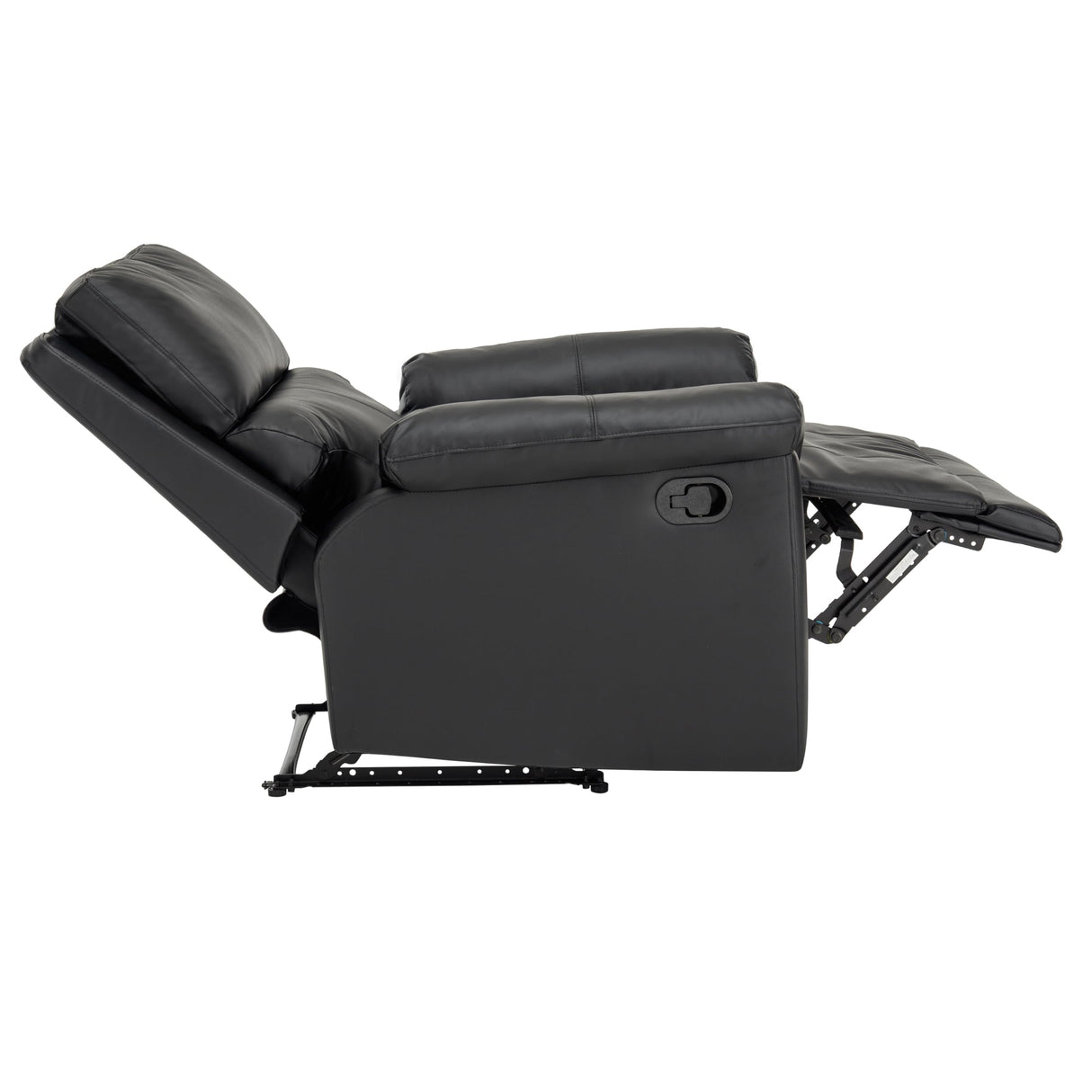 MINCETA Recliner Chairs,Modern 5" Wall Hugger Nursery Recliner with Overstuffed Arm and Back for Living Room,PU Leather in Black MINCETA