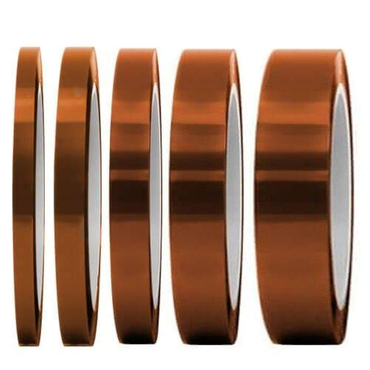 selizo High Temp Tape, 5 Pack Multi – Sized 1/8”, 15/64”, 15/64”, 15/32”, 5/64”, Heat Resistance Up to 280℃ (536℉) selizo