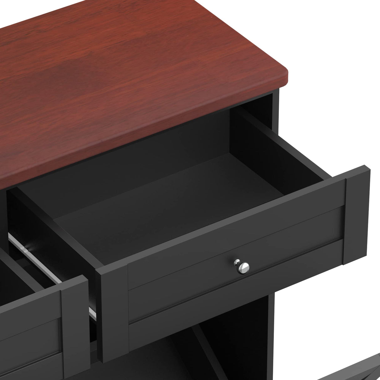 TOLEAD Double Tilt Out Trash Can Cabinet,Farmhouse Style Kitchen Trash Cabinet with Barn Door, Solid Wood Tabletop, Pet Proof Trash Can Odor Blocking, Wood Laundry Cabinet Keep Clean TOLEAD