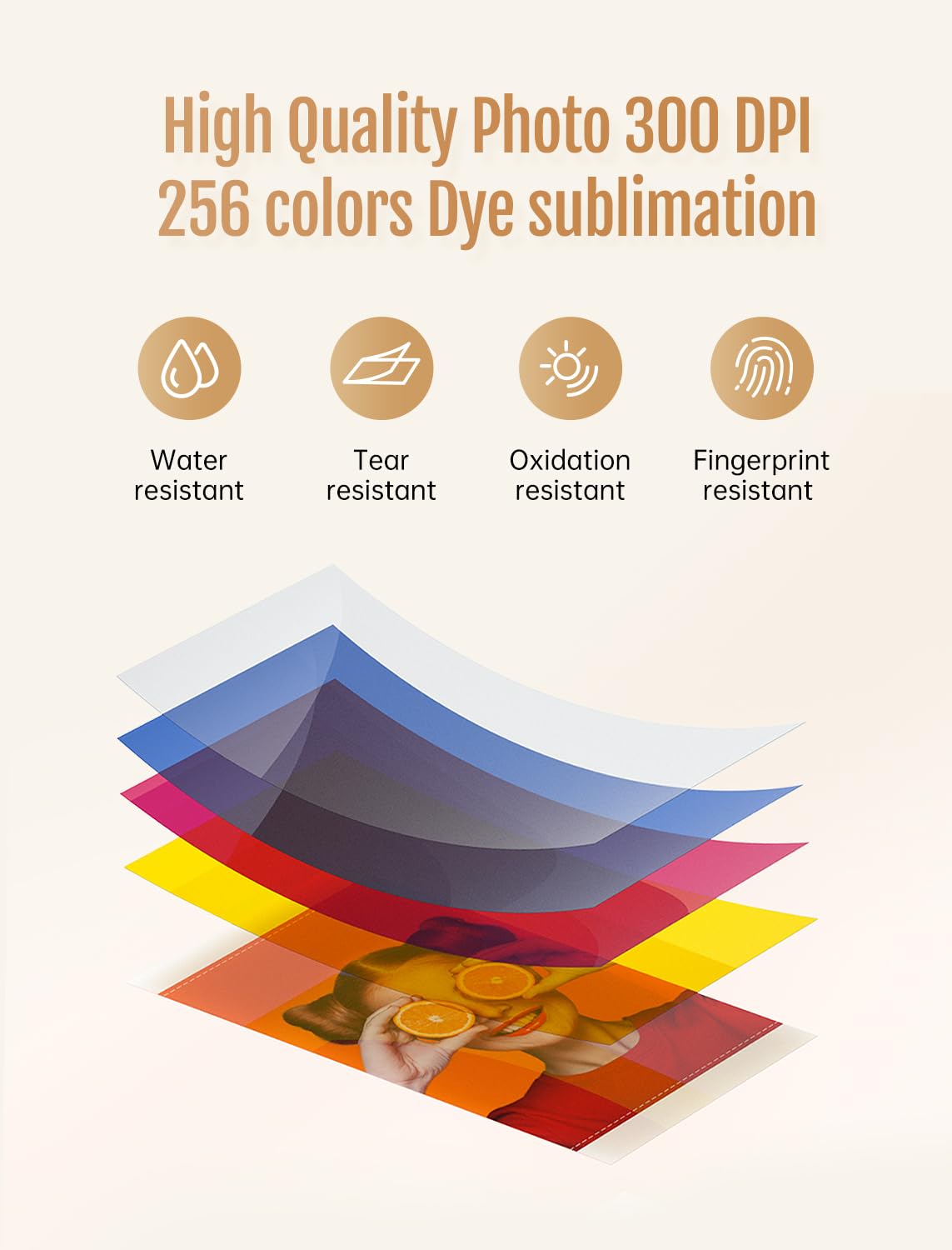 HPRT Photo Printer 4x6, 20 Sheets&1 Ribbon, Picture Printer for iPhone, Android, Smartphone, Portable Photo Printers, Wi-Fi Wireless Instant Thermal Dye-Sublimation Printer(White) HPRT