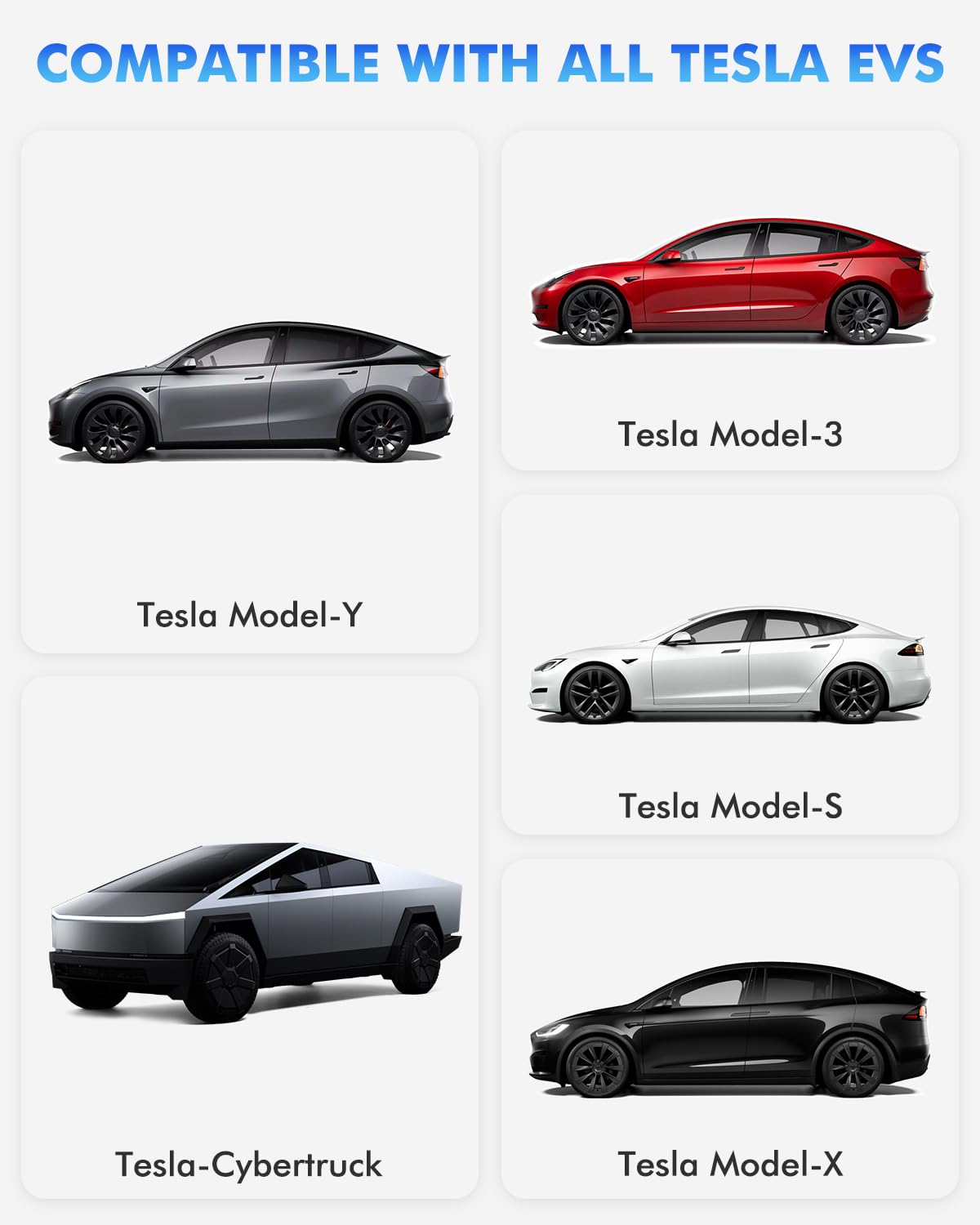 J1772 to Tesla Charger Adapter, 80amp 240v AC, NACS Charger Adapter for Tesla Model-3/Y/X/S, Mobile EV Adapter for Tesla Charger with Fast Charging (SAE J1772 Charging Adapter for Tesla Cars Only) SEGUMA