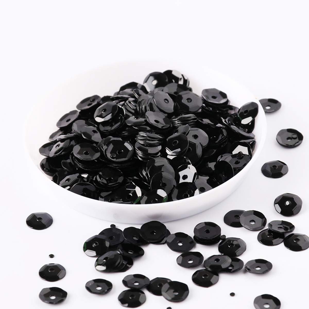 CCINEE 9460 PCS Cup Sequins Bulk, Mixed Colors Loose Sequins for Embroidery Crafts 6MM Rainbow Spangles with Holes for DIY Sewing Making CCINEE