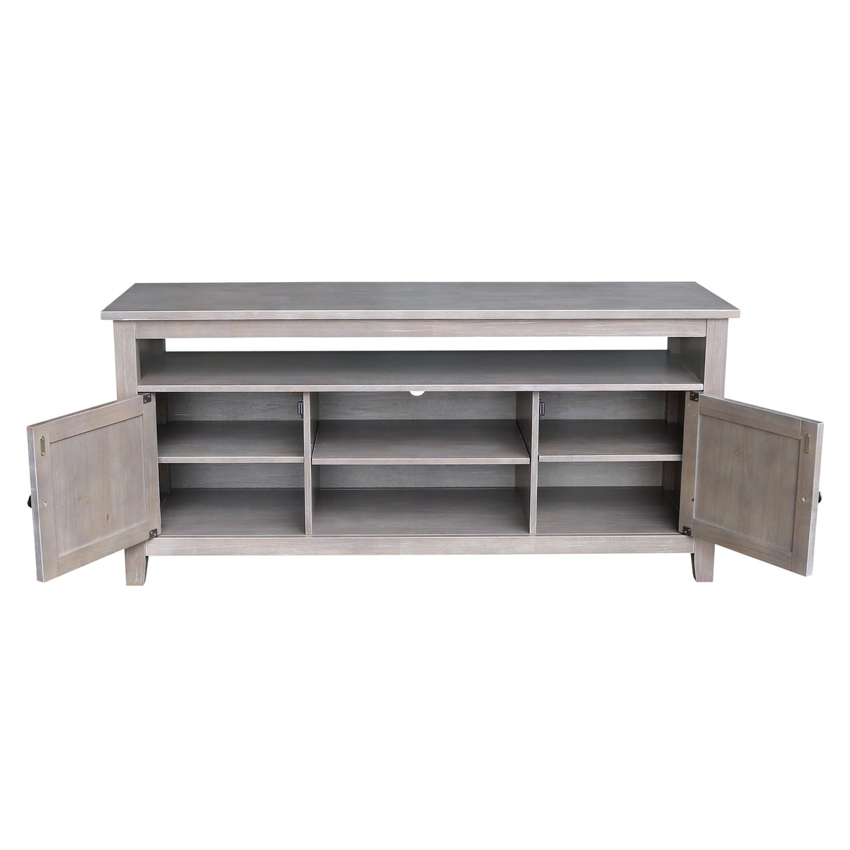 International Concepts Entertainment/TV Stand - With 2 Doors, Washed Gray Taupe IC International Concepts
