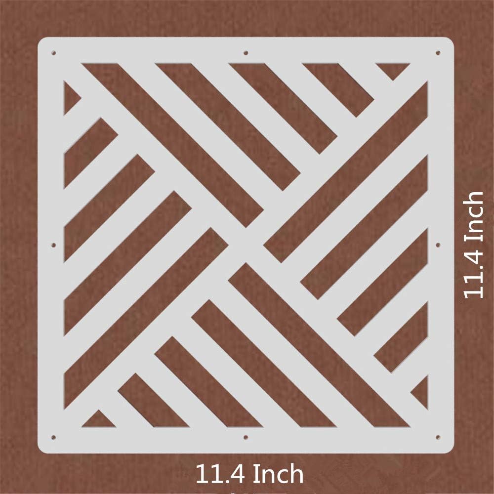 BMIDRUT White Hanging Room Divider,12 Pieces Wood-Plastic DIY Panel Screens Partition Wall Dividers Room Decoration with All Accessories 11.4x11.4 Inch BMIDRUT