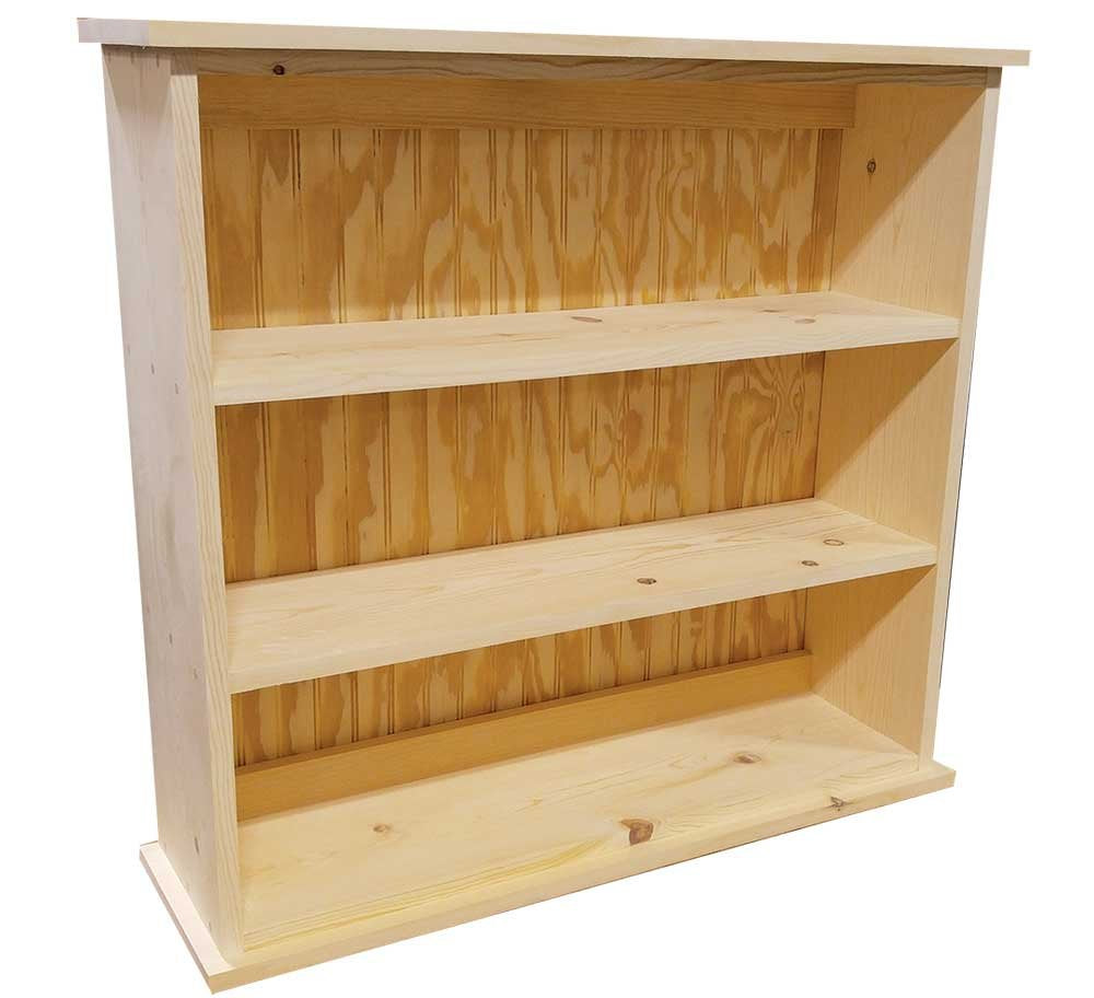 Sawdust City Solid Wood Hall Bookcase (Unfinished Pine) Sawdust City