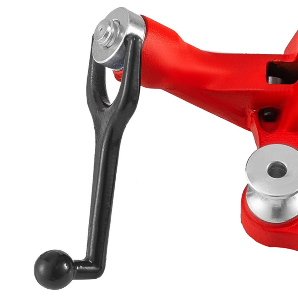 VEVOR Screw Bench Chain Vise | 1/8"-5" Pipe Capacity | Heavy Duty Pipe Chain Vise with Crank Handle | Neoprene-Coated Jaw | Durable Cast Iron Material | Ideal for Various Pipes VEVOR