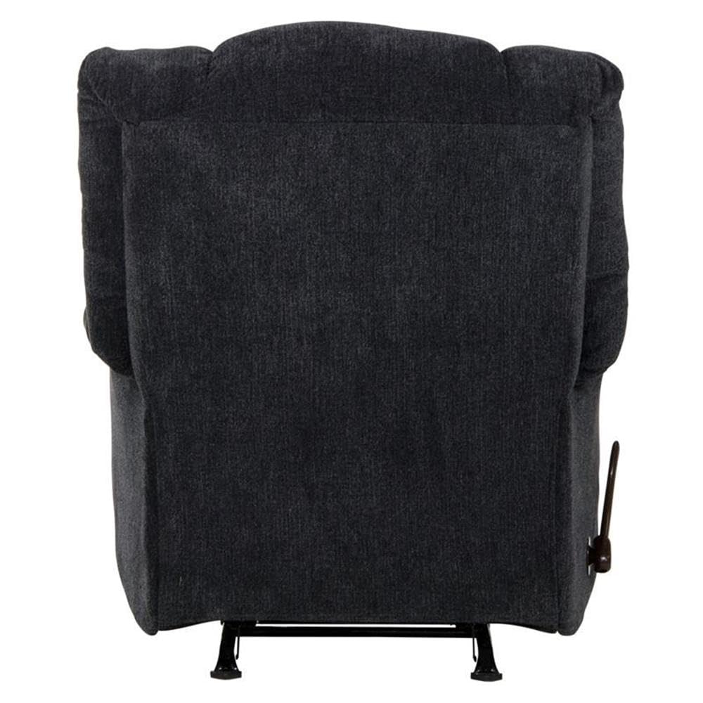 Catnapper Brock Rocker Recliner in Slate Gray Polyester Chenile Fabric Catnapper