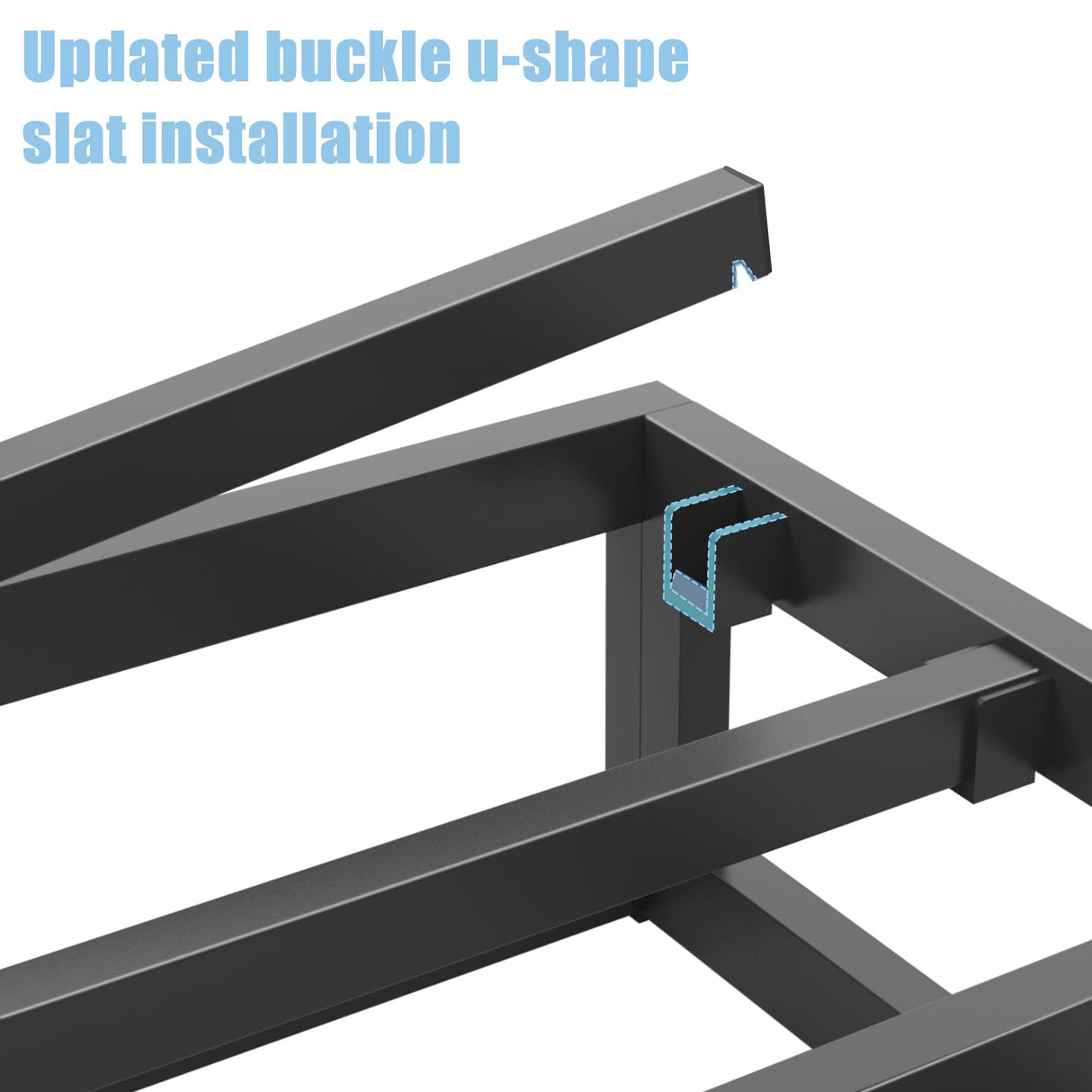 Bilily 10 Inch King Bed Frame with Steel Slat Support, Low Profile King Metal Platform Bed Frame Support Mattress Foundation, No Box Spring Needed/Easy Assembly/Noise Free Bilily
