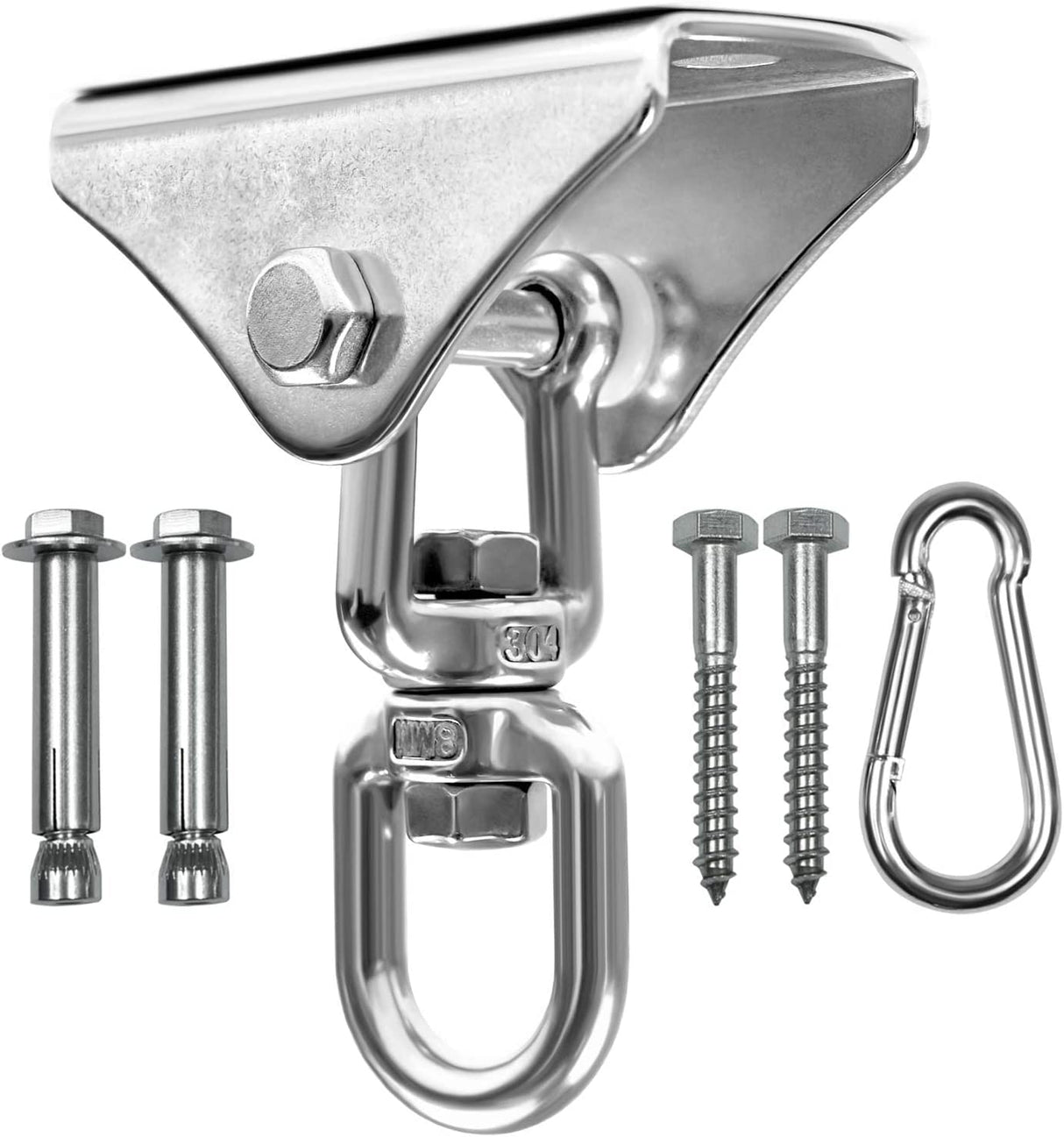 Yes4All 1000 LB Punching Heavy Bag Hanger, Steel Heavy Duty Swing Hanger Bolts for Wood and Concrete - 360° Swing Yes4All