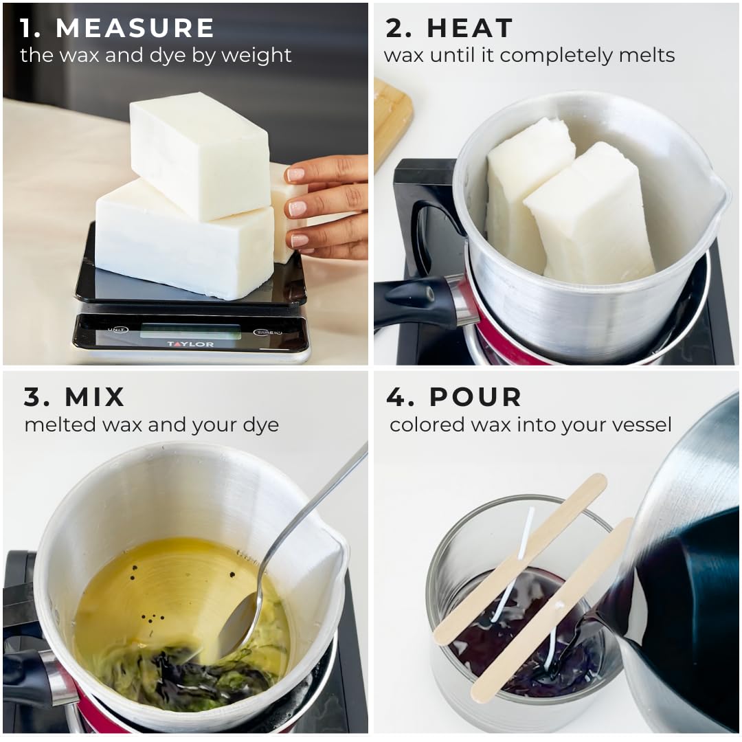 Direct Candle Supply – Color Dye Flakes – Blue High Concentration Dyes for Candle Making (1.6 oz)… (Blue) Use in Soy/Coconut/Paraffin Wax Direct Candle Supply