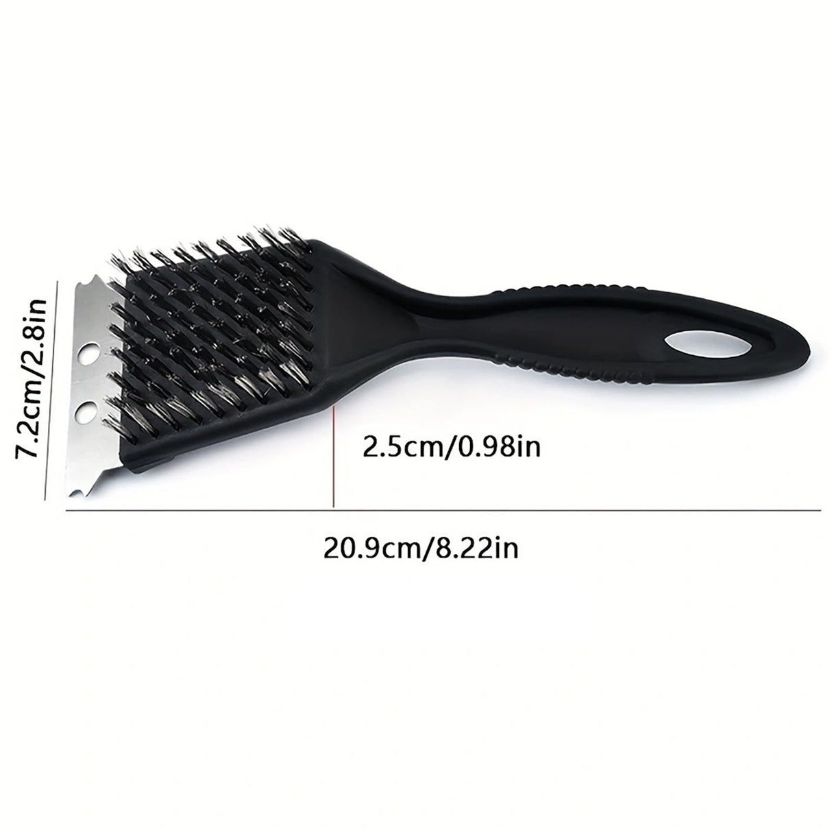 Grill Brush, 2 Pcs 8.3 Inch x 2.8 Inch Stainless Steel with Plastic Handle for Barbecue Net Cleaning (2) YIKANGHENG