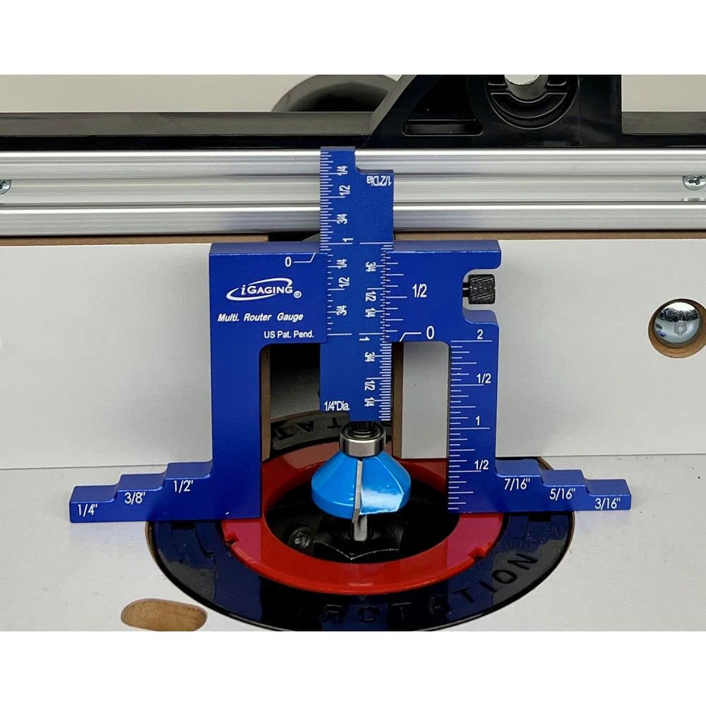 iGaging Router Table Gauge Adjustable and Setup Bar Set iGaging