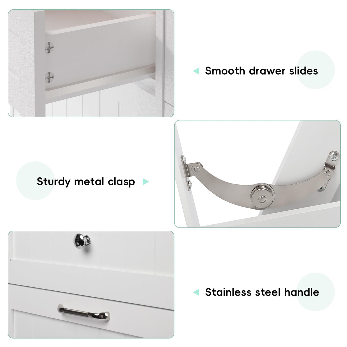 Betterhood Double Tilt Out Trash Cabinet with Power Outlet, 10 Gallon Trash Cabinet with Storage,Pet Proof Trash Can with 2 AC & USB Sockets for Kitchen,Living Room (White) Betterhood