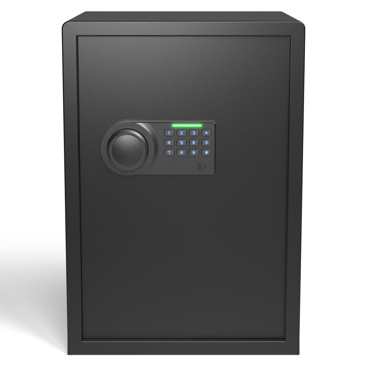 Grimtron Gun Safe for Handgun - (2.03 cu. ft.) Include 【Gun Organizer & Gun Rack】 Silent Mode, Backlit Keypad, and LED Light Safe Box Anti-Rust, Anti-Theft, Anti-Pry Grimtron