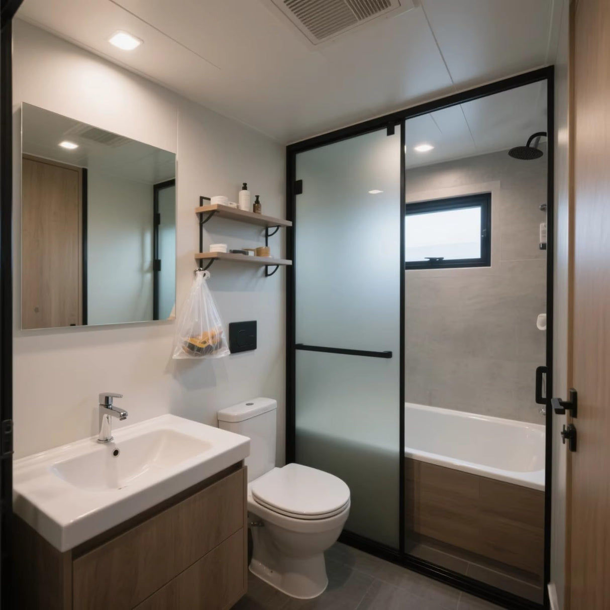 Tiny House to Live in for Adults, Prefab Tiny Home for Sale, Container House with 2 Bedrooms, Full Kitchen, and Bathroom, Portable Folding Home, Expandable Mobile Tiny Homes with Modern Layout Generic