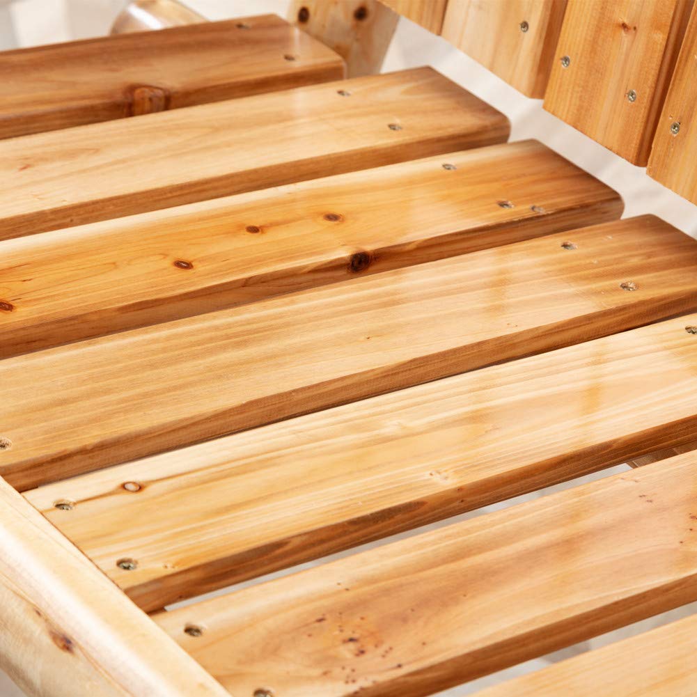 Outdoor Porch Swing Front Porch Hanging Wooden Bench Swing 2 Seat Chair for Garden, Patio, Backyard, Playground, Log Wood 800Lbs, 4 Ft, Brown Anraja