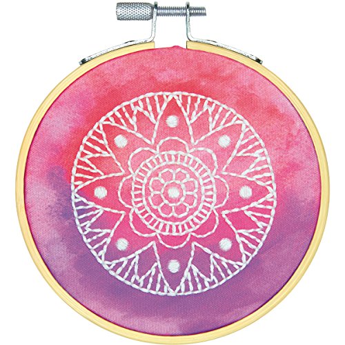 Dimensions Mandala Craft Mini Embroidery Kit for Beginners, 4''
