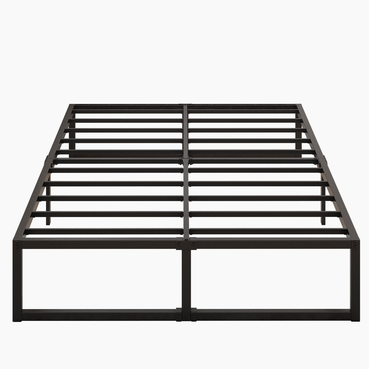 Lutown-Teen 16 Inch King Size Bed Frame Sturdy Mattress Foundation, Heavy Duty Metal Platform with Steel Slats Support No Box Spring Needed, Noise Free, Easy Assembly, Black Lutown-Teen
