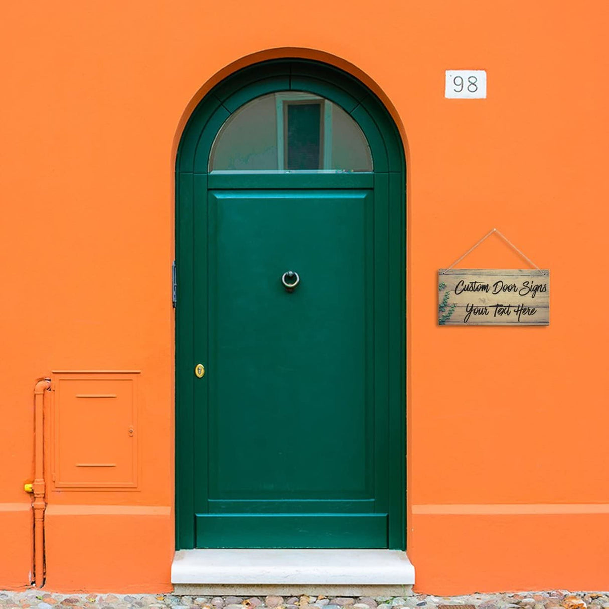 Custom Wooden Signs with Your Text Personalized Welcome Front Door Plate Garden Family Cave Bar Cafe Decor Gifts Generic